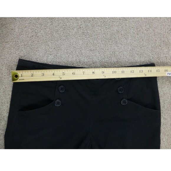 Theory Black Wide Leg Sailor Pants 9 Buttons (Size 2) - Picture 11 of 12